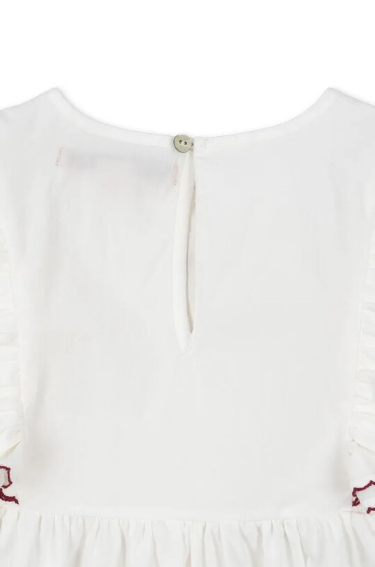 Девочка Хлопковое детское платье Konges Sløjd COEUR DRESS GOTS KS101933 белый