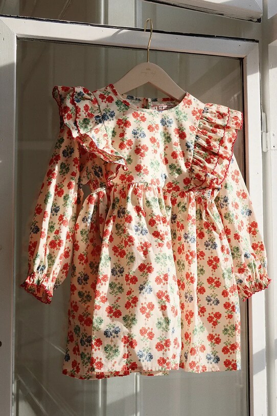 Konges Sløjd rochie din bumbac pentru copii COEUR DRESS GOTS KS101933