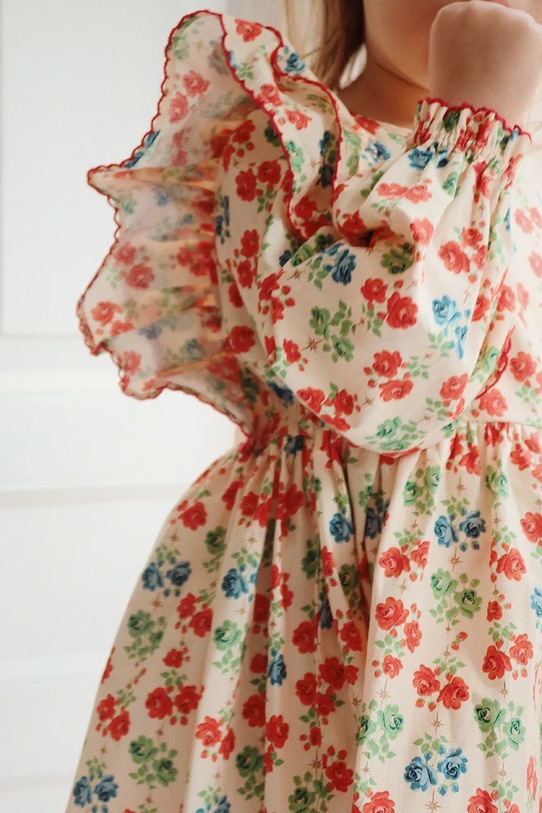 Konges Sløjd rochie din bumbac pentru copii COEUR DRESS GOTS KS101933