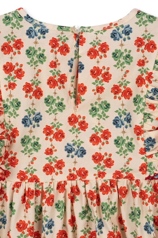 Konges Sløjd rochie din bumbac pentru copii COEUR DRESS GOTS bej KS101933