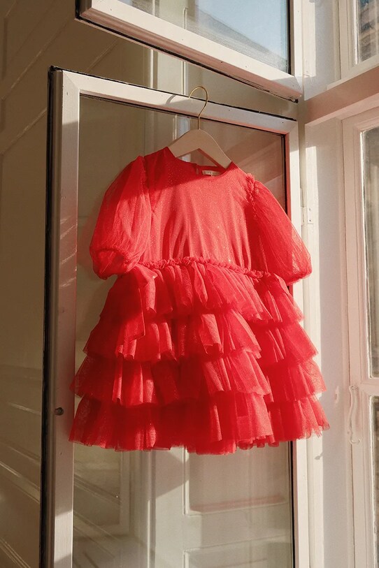 Дитяча сукня Konges Sløjd FAY DRESS GRS mini червоний KS101971