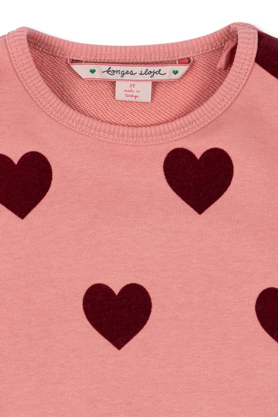 Dievča Dievčenské šaty Konges Sløjd LOU SWEAT DRESS OCS KS102019 ružová