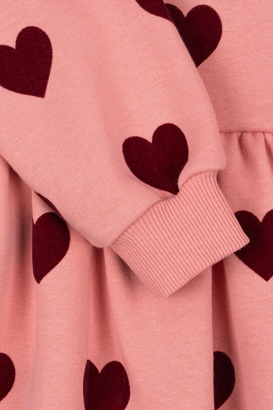 Dievčenské šaty Konges Sløjd LOU SWEAT DRESS OCS ružová KS102019