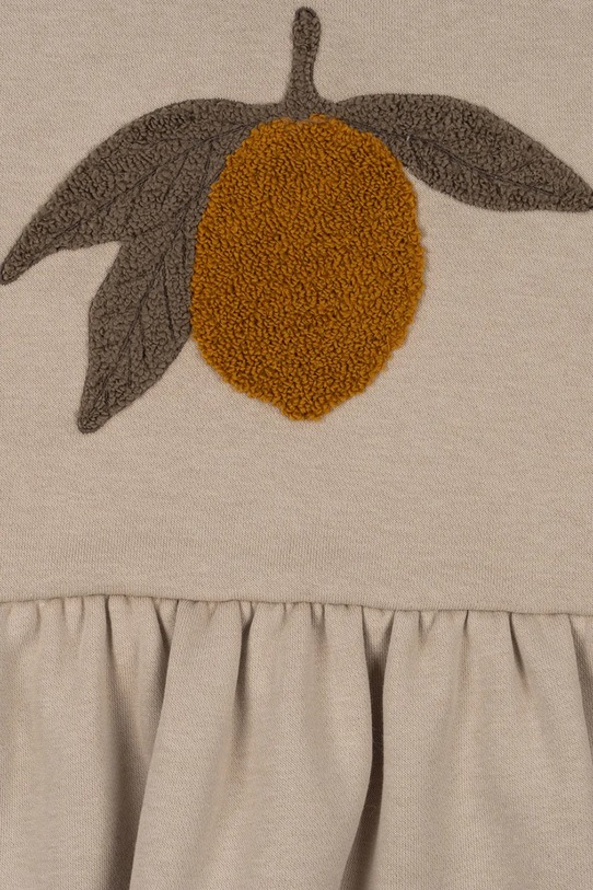 Konges Sløjd sukienka dziecięca LOU TERRY SWEAT DRESS OCS beżowy KS102022