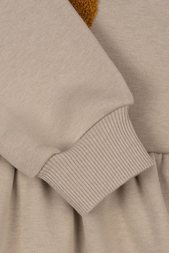 Konges Sløjd sukienka dziecięca LOU TERRY SWEAT DRESS OCS KS102022 beżowy