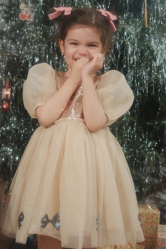 Konges Sløjd rochie fete MEI DRESS mini bej KS102046