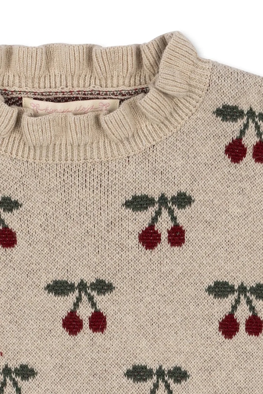 Девочка Детское платье Konges Sløjd SIKA KNIT DRESS KS102099 бежевый