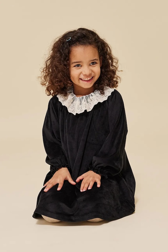 Konges Sløjd sukienka dziecięca VENOLA DRESS GRS KS102136 czarny