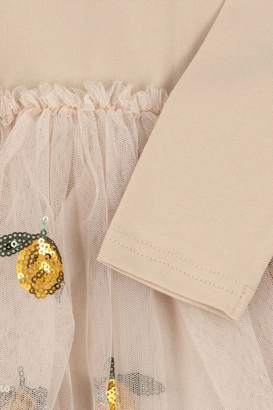 Dívčí šaty Konges Sløjd YVONNE BALLERINA DRESS béžová KS102154