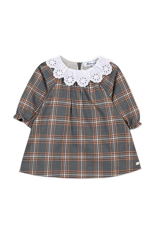 Детское хлопковое платье Tartine et Chocolat TZ30021.67.74 серый AW24