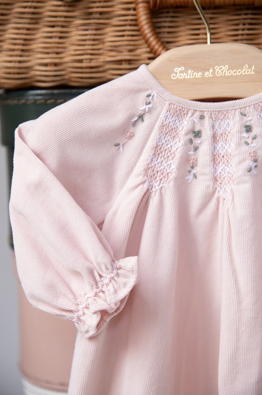 Детска памучна рокля Tartine et Chocolat TZ30191.104 розов