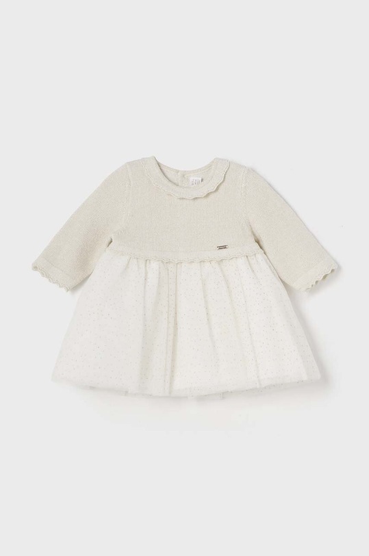 Φόρεμα μωρού Mayoral Newborn μακρύ μπεζ 2806.2L.Newborn.9BYH