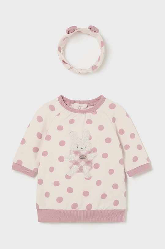 Φόρεμα μωρού Mayoral Newborn μακρύ ροζ 2812.2T.Newborn.9BYH