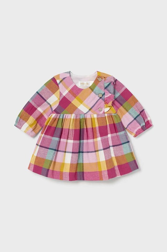 Дитяча бавовняна сукня Mayoral Newborn довгий рожевий 2813.2T.Newborn.9BYH