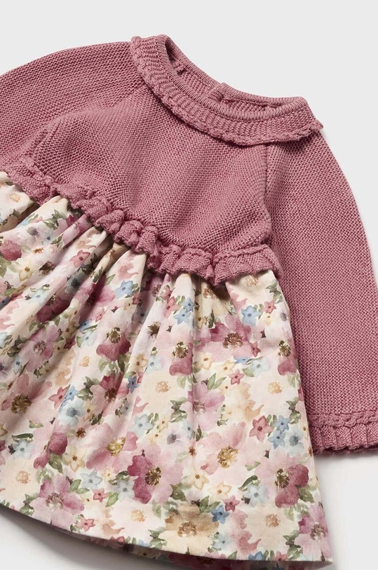 Mayoral Newborn sukienka bawełniana niemowlęca 2886.2D.Newborn.9BYH różowy AW24