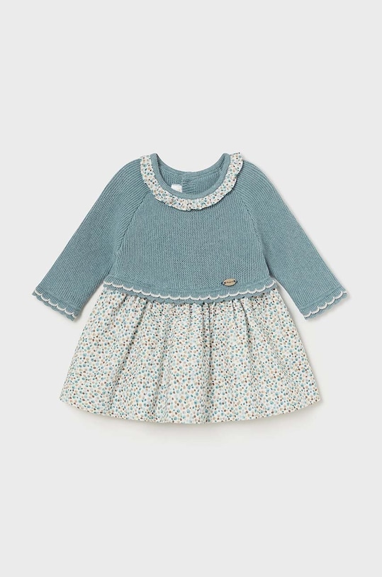 Mayoral Newborn sukienka bawełniana niemowlęca 2886.2D.Newborn.9BYH niebieski AW24