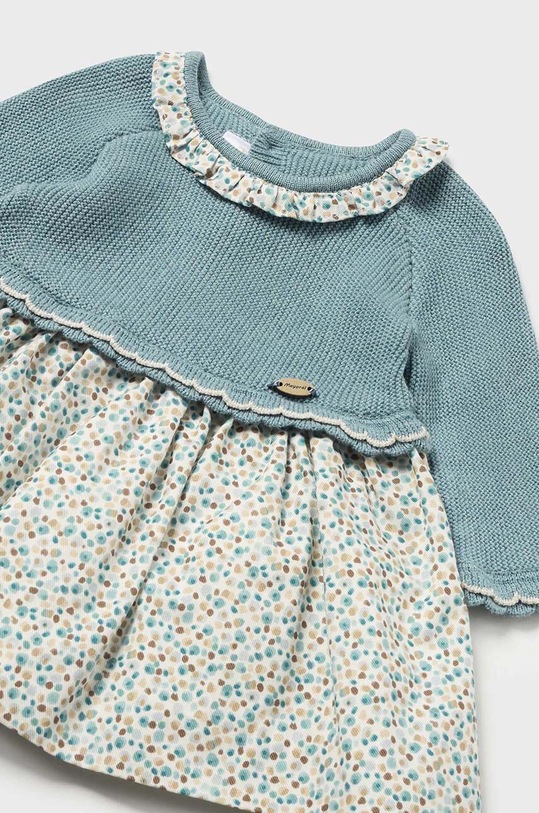 Dziewczynka Mayoral Newborn sukienka bawełniana niemowlęca 2886.2D.Newborn.9BYH niebieski