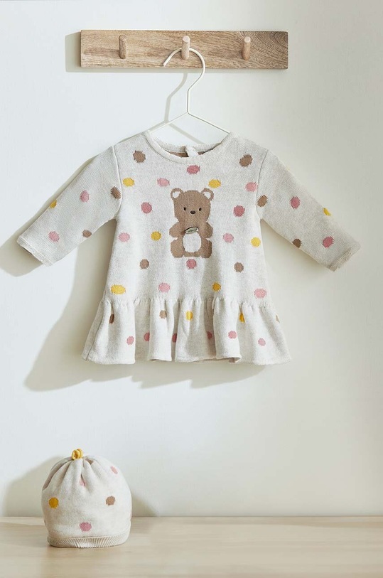 Βρεφικό βαμβακερό φόρεμα Mayoral Newborn με μοτίβο λευκό 2888.2J.Newborn.9BYH