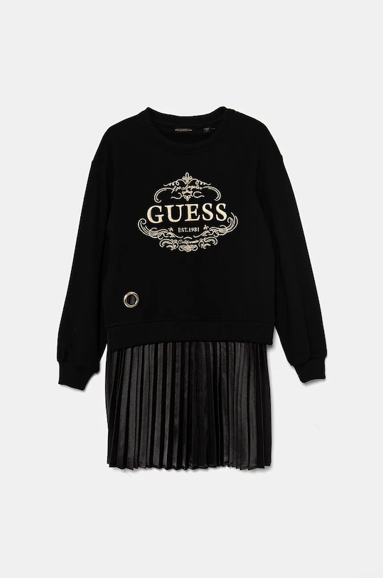 Dievčenské šaty Guess s elastanom čierna J4BK14.KAUH0.9BYH