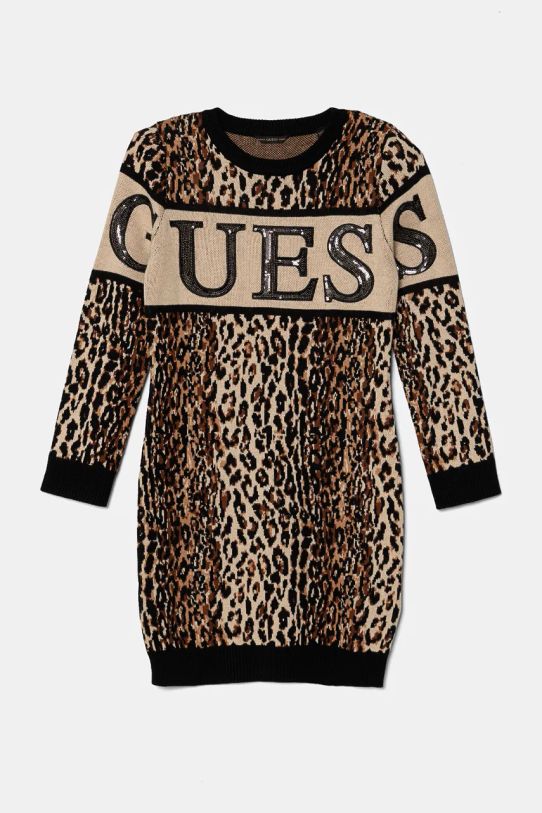 Guess sukienka dziecięca długi beżowy J4BK17.Z3I50.9BYH