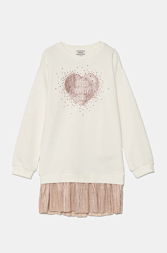 Рокля Guess памук бял K4BK15.K8D80.9BYH