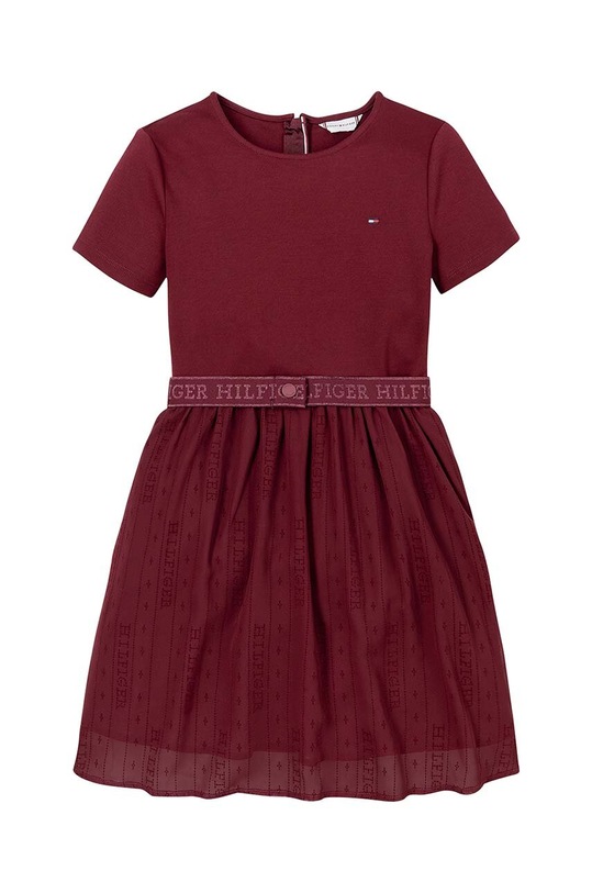 Tommy Hilfiger sukienka dziecięca KG0KG08197.9BYH.128.176 bordowy AW24