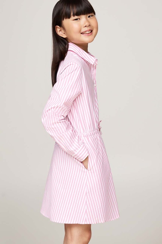 Dětské bavlněné šaty Tommy Hilfiger fialová KG0KG08500.9BYH.104.122