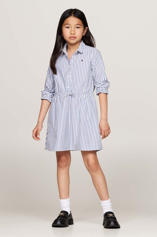Момиче Детска памучна рокля Tommy Hilfiger KG0KG08500.9BYH.128.176 син