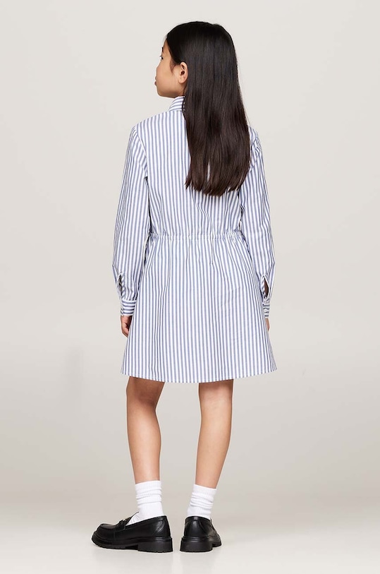 Детска памучна рокля Tommy Hilfiger син KG0KG08500.9BYH.128.176