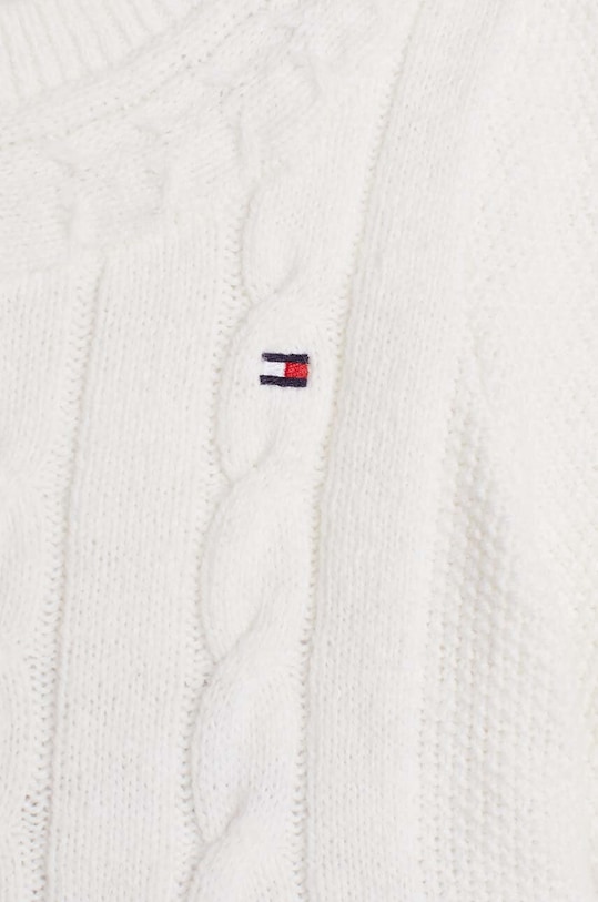 DÍVKA Dívčí šaty Tommy Hilfiger KN0KN02005.9BYH bílá