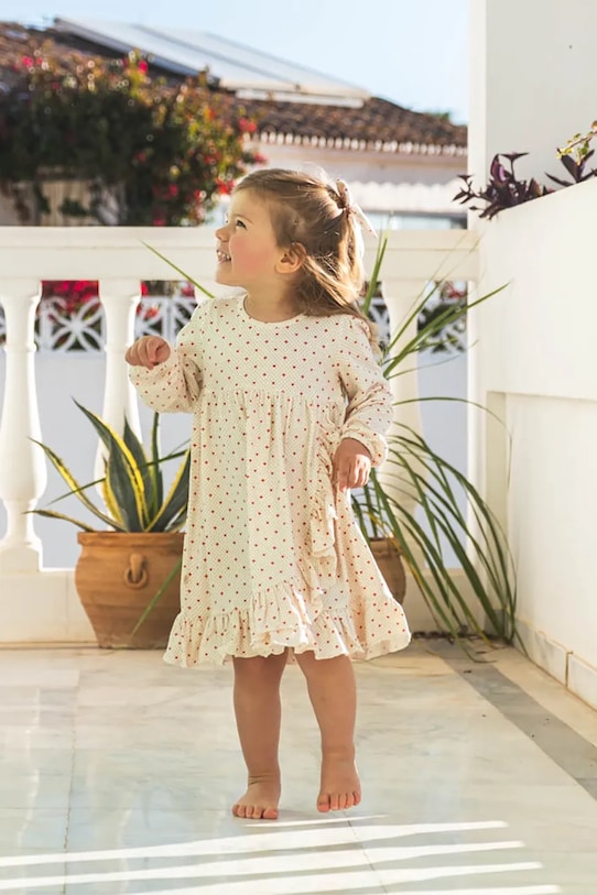 That's mine sukienka dziecięca Emilia rozkloszowany beżowy 129428