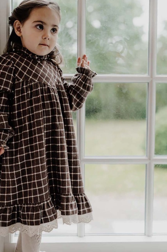 Дівчинка Дитяча бавовняна сукня That's mine Haya 113528 коричневий