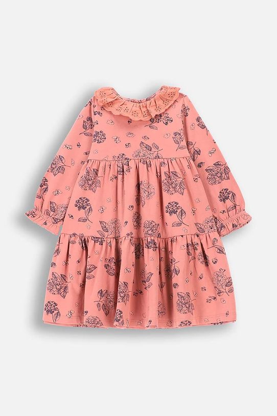 Pamučna haljina za bebe Coccodrillo pamuk roza ZC4129101FGN