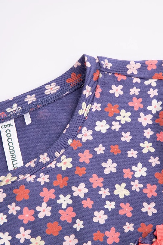 Fete Coccodrillo rochie din bumbac pentru copii ZC4129102HGK alb