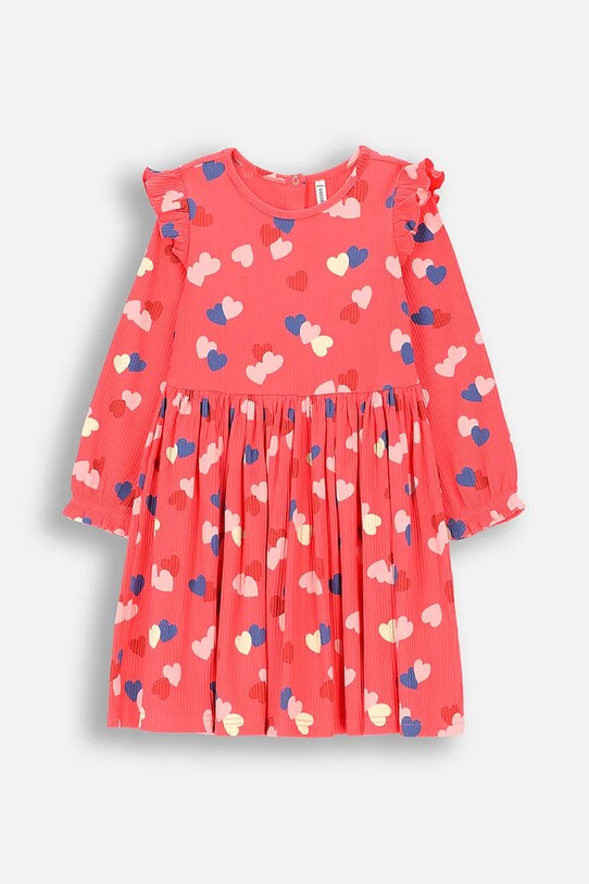 Coccodrillo rochie din bumbac pentru copii mini roz ZC4129103HGK