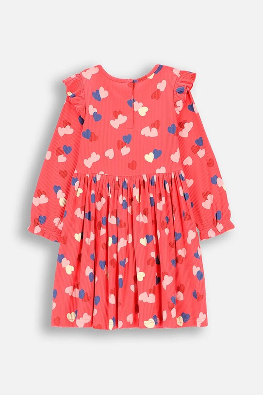 Coccodrillo rochie din bumbac pentru copii ZC4129103HGK roz AW24