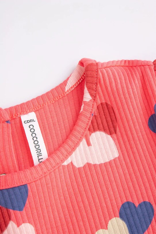 Fete Coccodrillo rochie din bumbac pentru copii ZC4129103HGK roz