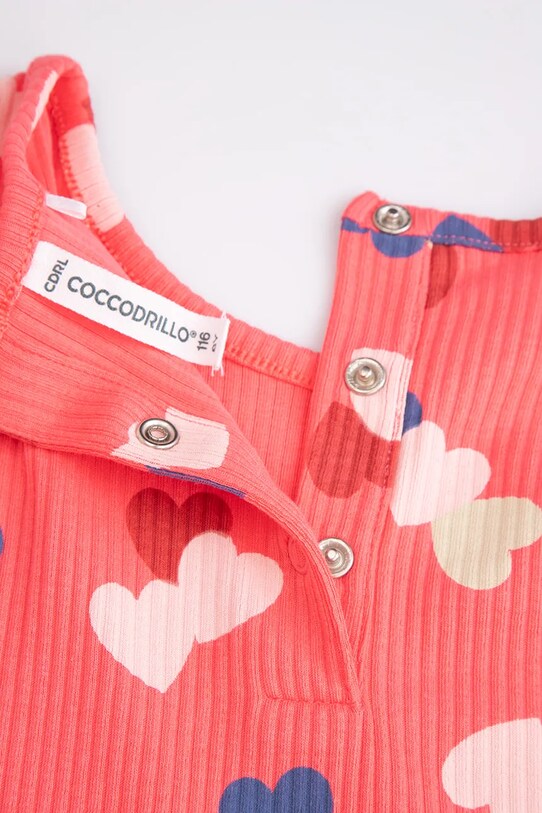 Coccodrillo rochie din bumbac pentru copii roz ZC4129103HGK