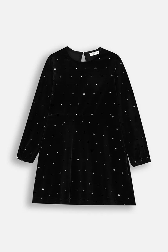 Παιδικό φόρεμα Coccodrillo απλικέ μαύρο ZC4128102EPG