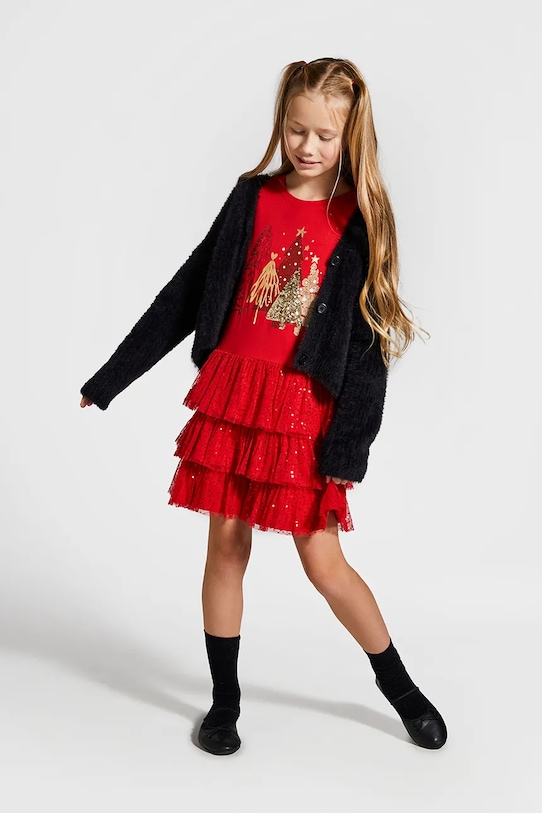 Coccodrillo rochie fete mini rosu ZC4129101MER