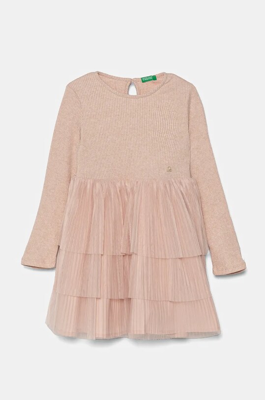 Дитяча сукня United Colors of Benetton довгий рожевий 4TQFGV022.P.Seasonal