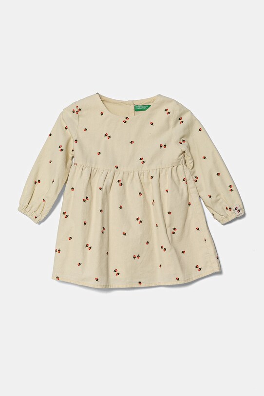 Детское вельветовое платье United Colors of Benetton длинный бежевый 40CYGV020.P.Seasonal