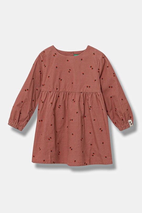 Детское вельветовое платье United Colors of Benetton длинный оранжевый 40CYGV020.P.Seasonal