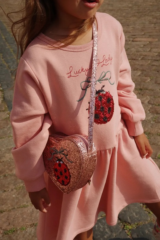 Konges Sløjd sukienka LOU LADYBUG GLITTER DRESS KS102205