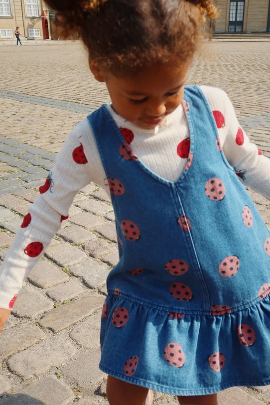 Konges Sløjd rochie din denim pentru copii MAGOT LADYBUG DRESS GOTS KS102217