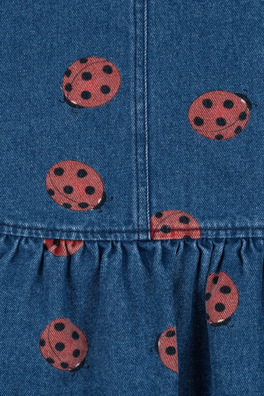 Konges Sløjd rochie din denim pentru copii MAGOT LADYBUG DRESS GOTS KS102217 albastru