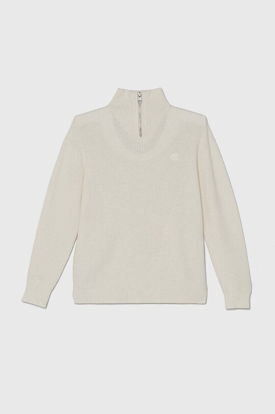 Детский хлопковый свитер Calvin Klein Jeans IB0IB02153.9BYH бежевый AW24