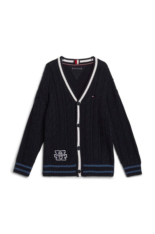 Dječji kardigan Tommy Hilfiger KB0KB09072.9BYH.104.122 mornarsko plava AW24
