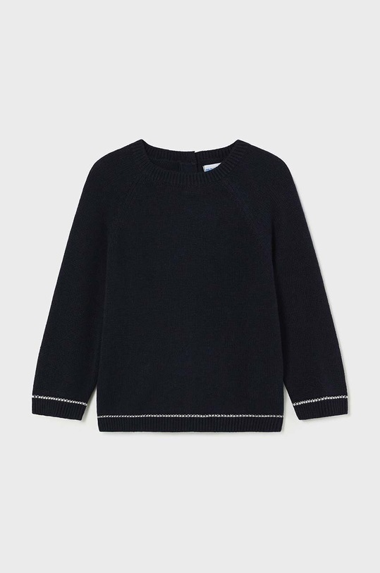 Mayoral sweter z domieszką wełny dziecięcy z domieszką wełny granatowy 351.3G.Baby.9BYH