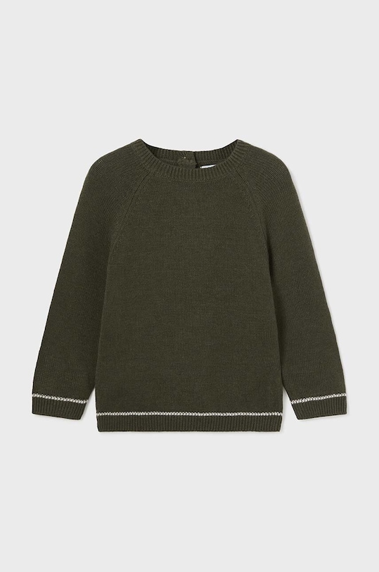 Mayoral sweter z domieszką wełny dziecięcy z domieszką wełny zielony 351.3G.Baby.9BYH